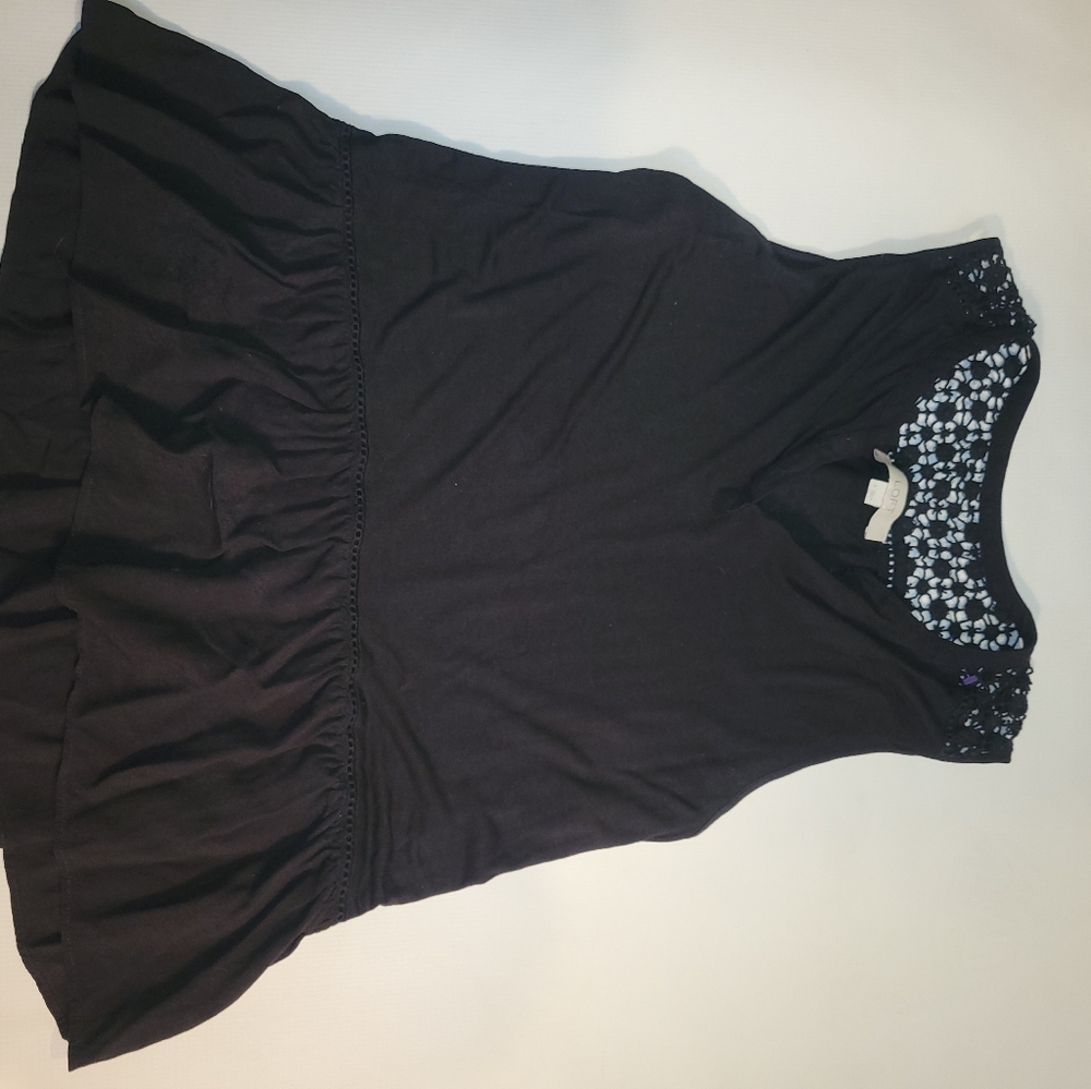 Loft sleeveless black blouse size  blouse size small